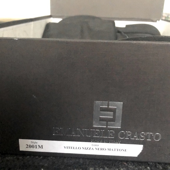 NWOT- EMANUELE CRASTO (EU40) Vitello Nizza nero-mattone chunky boots - Picture 6 of 16